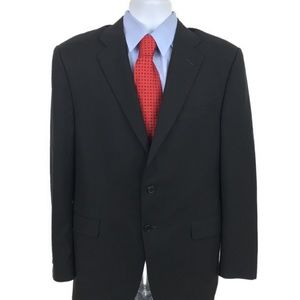 Hickey Freeman Men's Black 2Btn Blazer 42R Wool